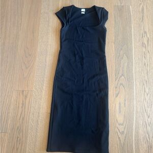 Aritzia black midi dress